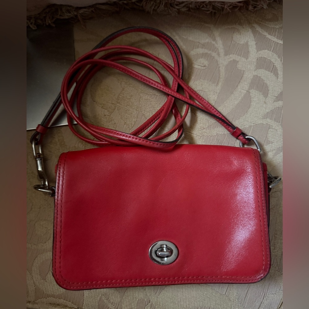 Coach legacy 19914 Leather Crossbody Bag Watermelon Boho Y2K preowned